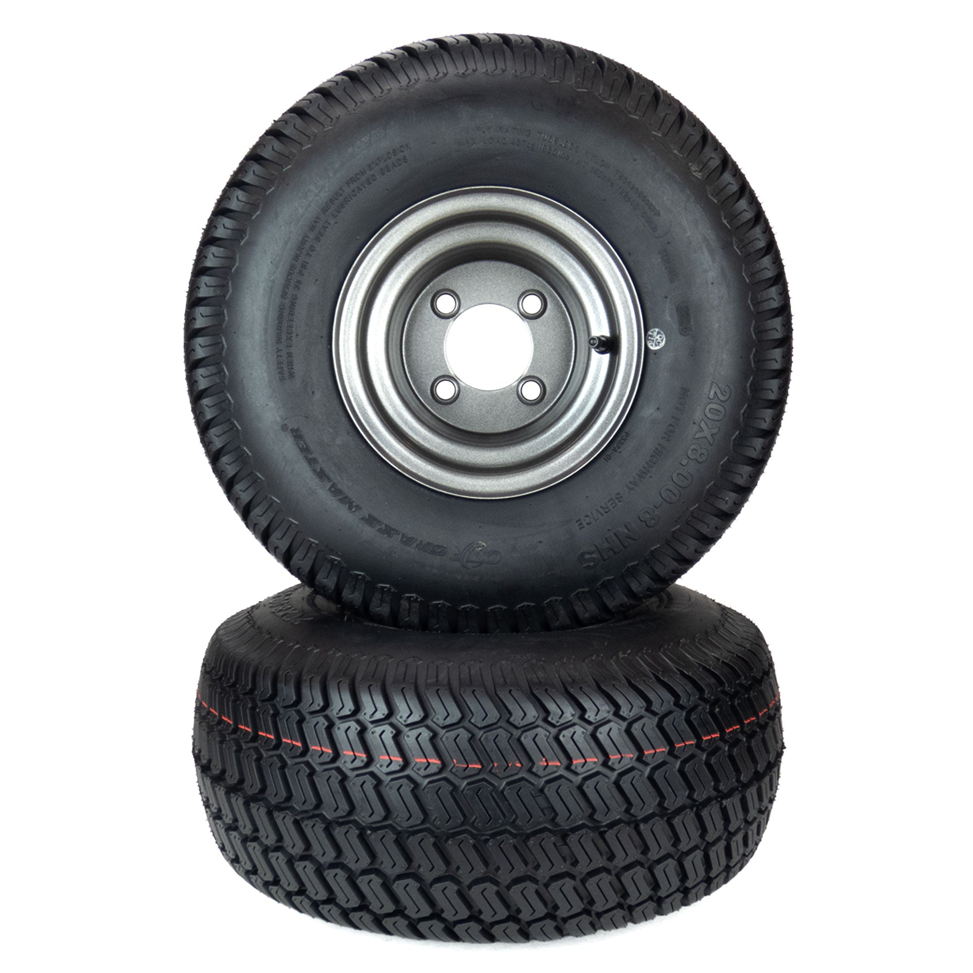 2) Turf Tire Assemblies 20x8.00-8 Fits Ariens Ikon XD 42