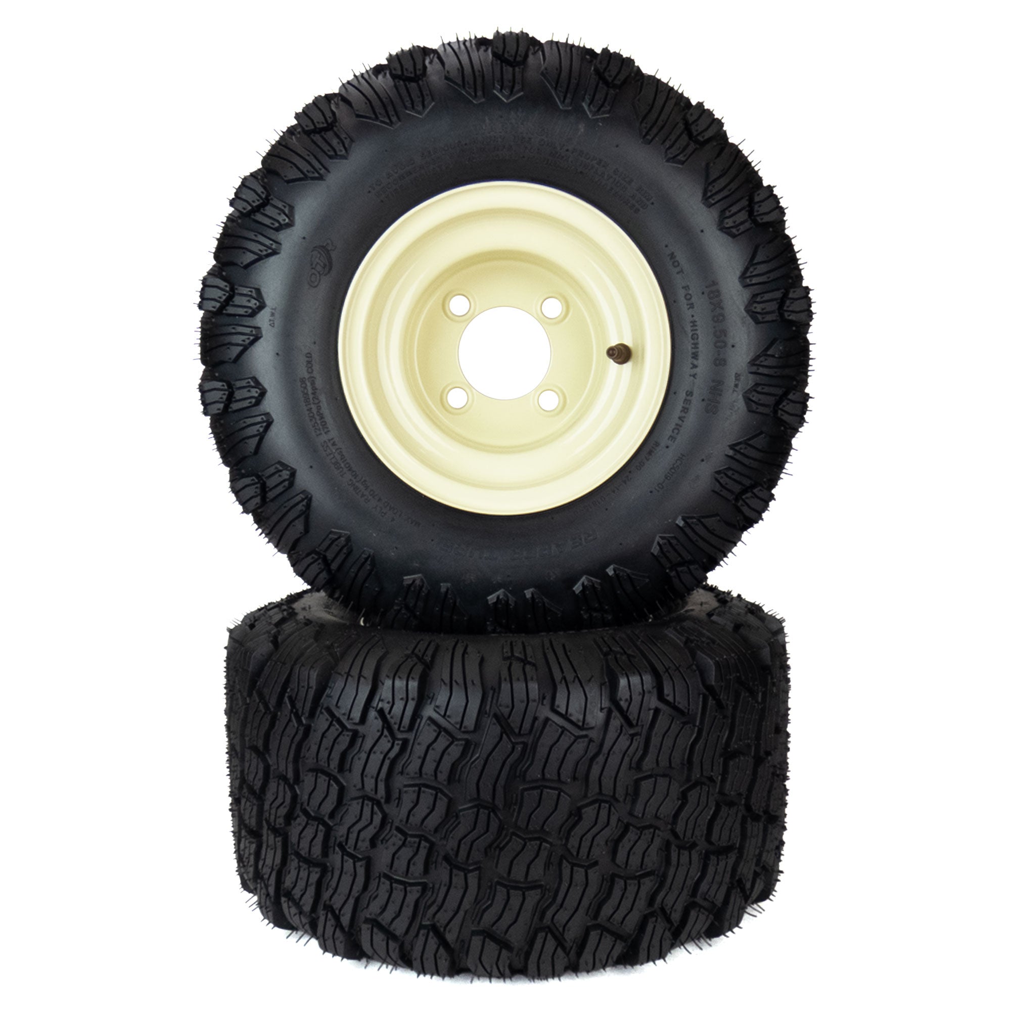 2) Reaper Turf Tire Assemblies 18x9.50-8 Fits Cub Cadet RZT 50