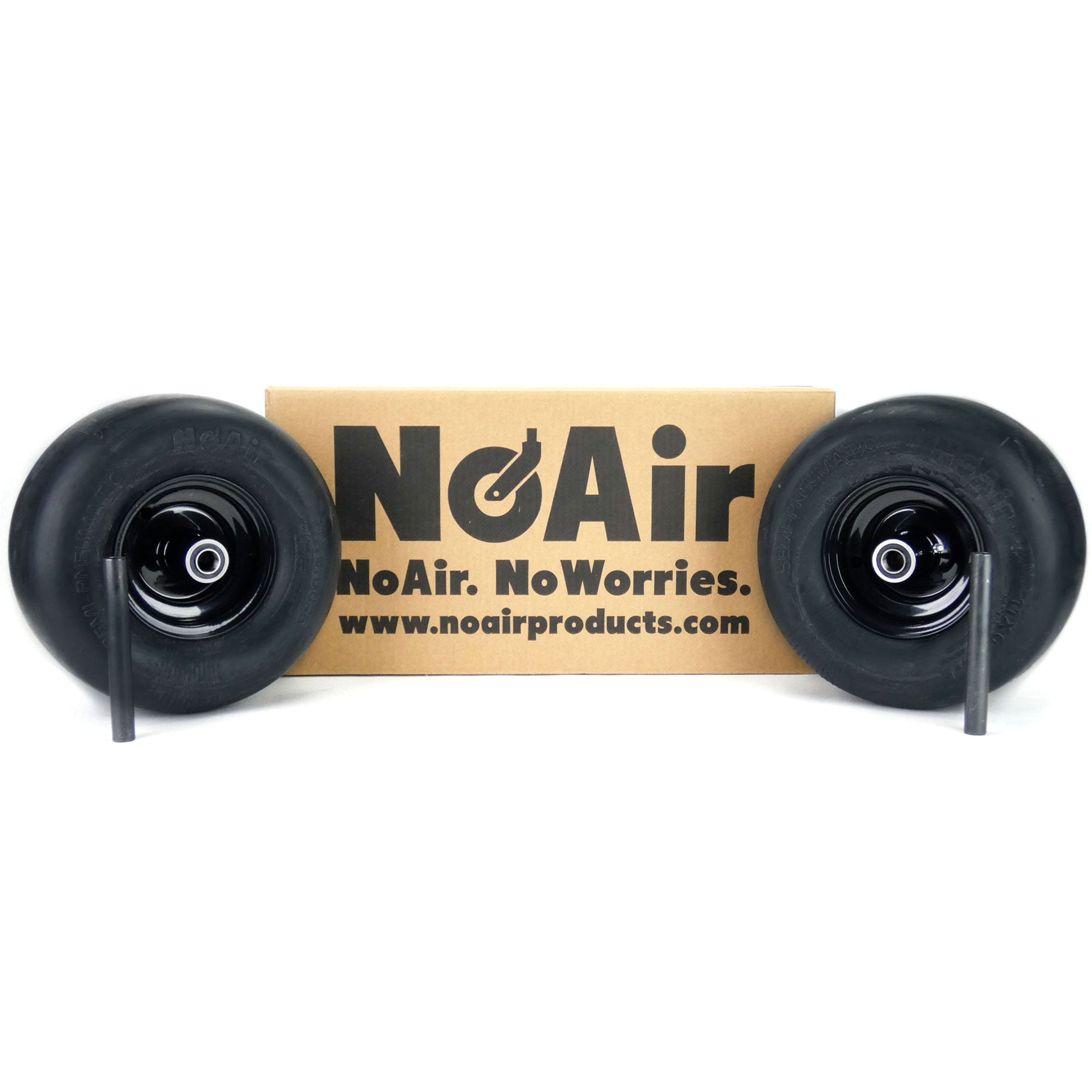 NoAir® (2) Flat Free Tire Assemblies 11x6.00-5 Fits Ariens Gravely