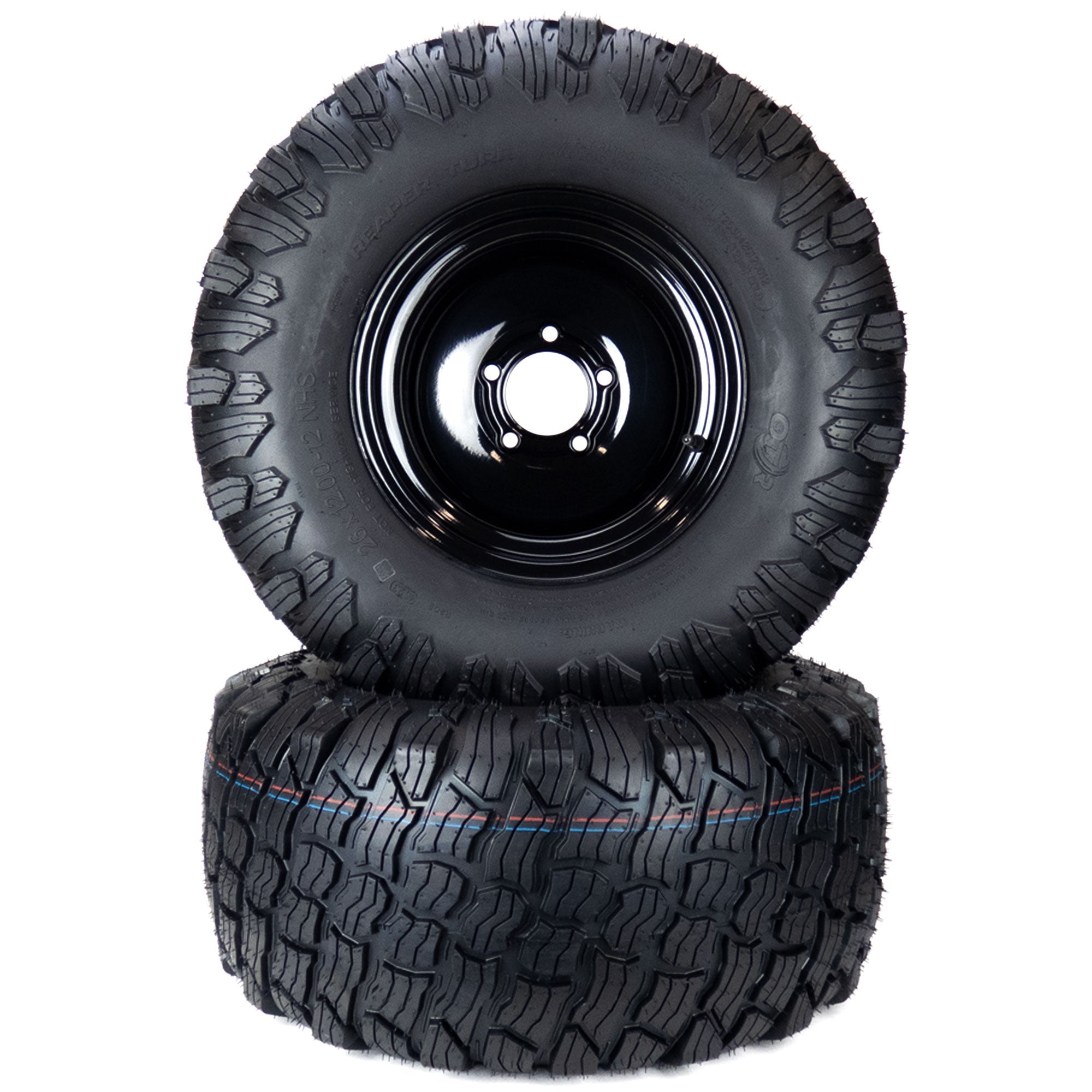 2) Reaper Turf Tire Assemblies 26x12.00-12 Fits Ferris IS3100Z