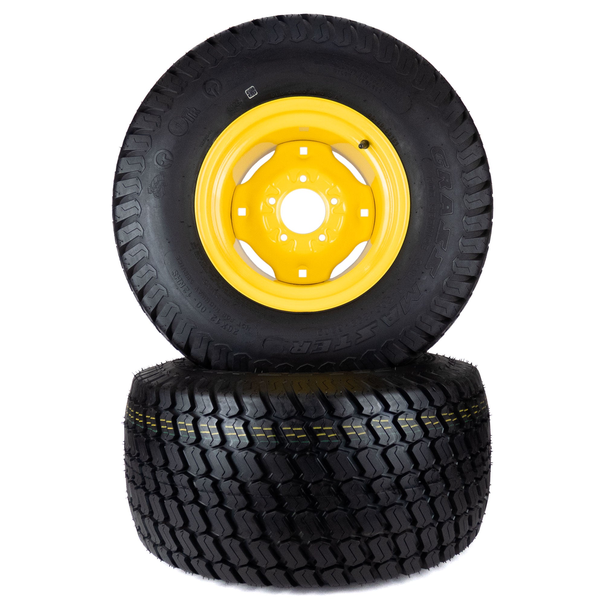 2) Turf Tire Assemblies 26x12.00-12 Fits John Deere TCU20390