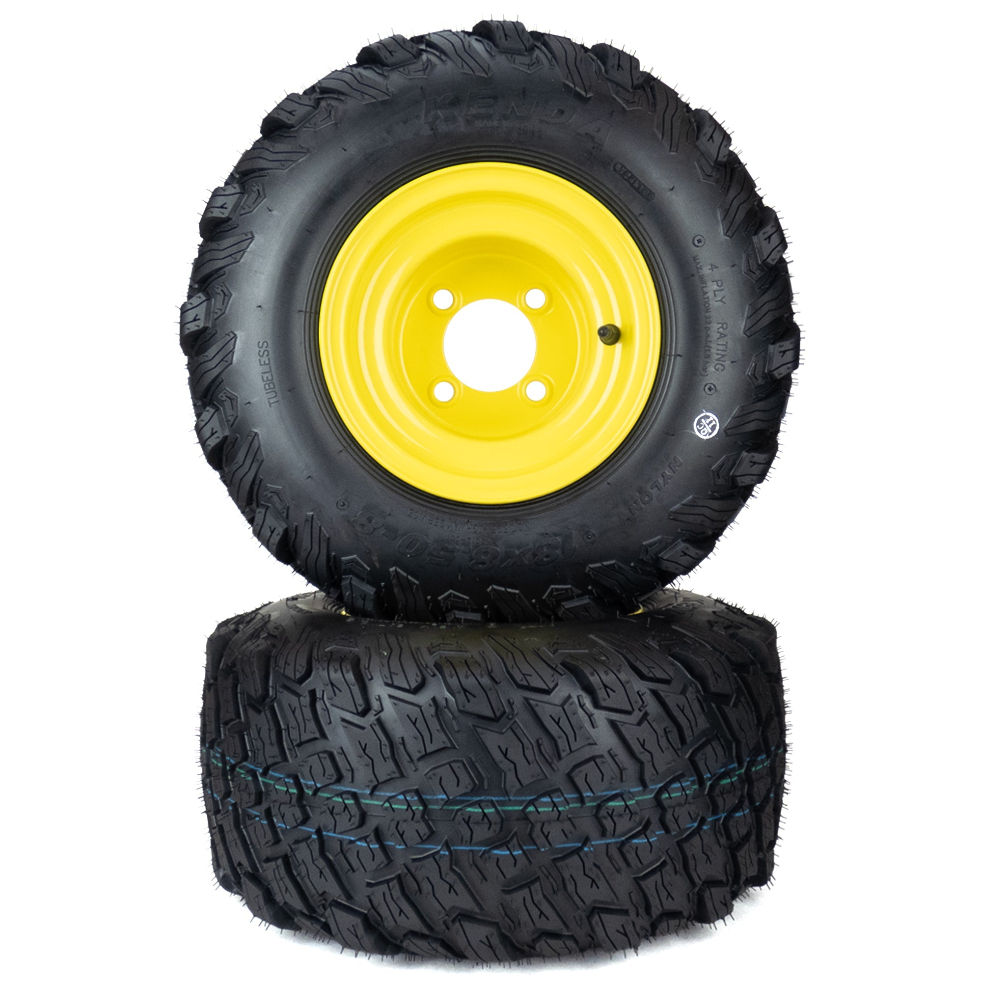 2) Reaper Turf Tire Assemblies 18x8.50-8 Fits John Deere ZTrak