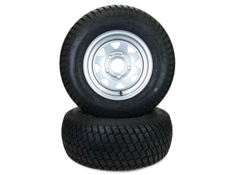 (2) Turf Wheel/Tire Assemblies 24x9.50-12 Fits Hustler Super Z 54" 782078