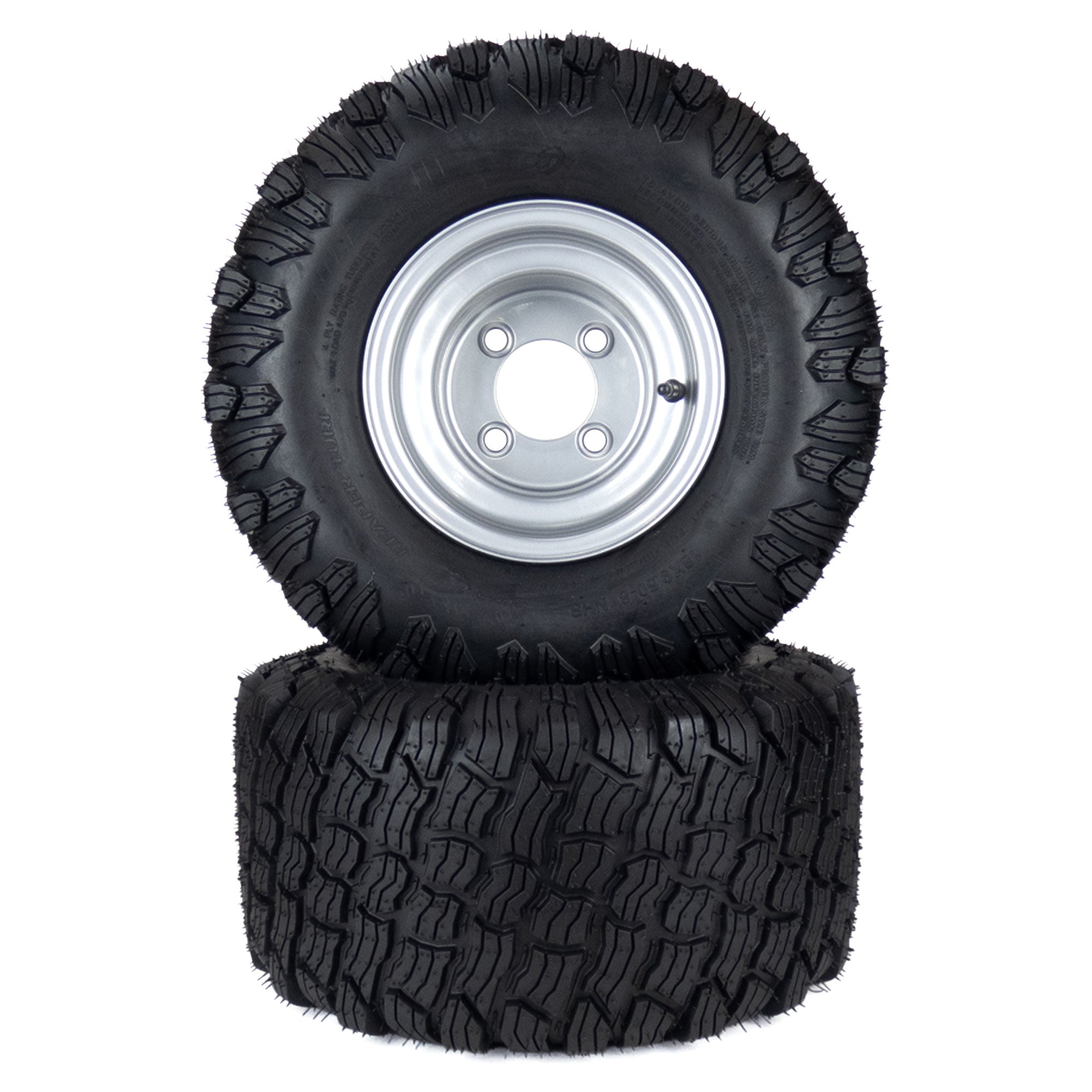 Houser FARKAS 18 ステンレスリム Reaper Turf Tire Assemblies 18x9.50-8 Fits Hustler Fastrak & Sport