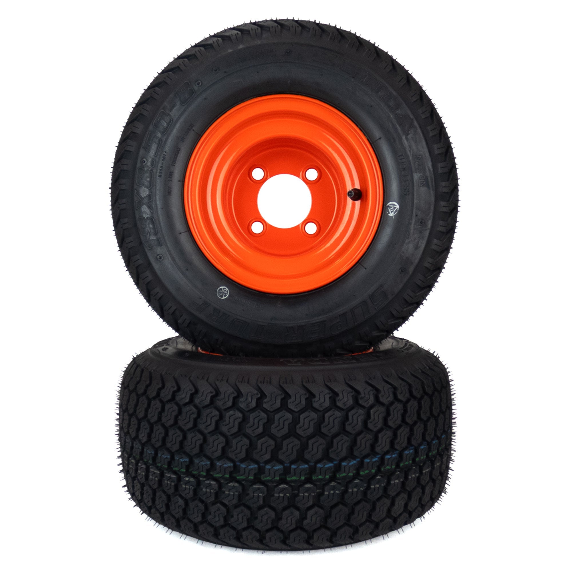 2) Super Turf Tire Assemblies 18x8.50-8 Fits Bad Boy MZ 42
