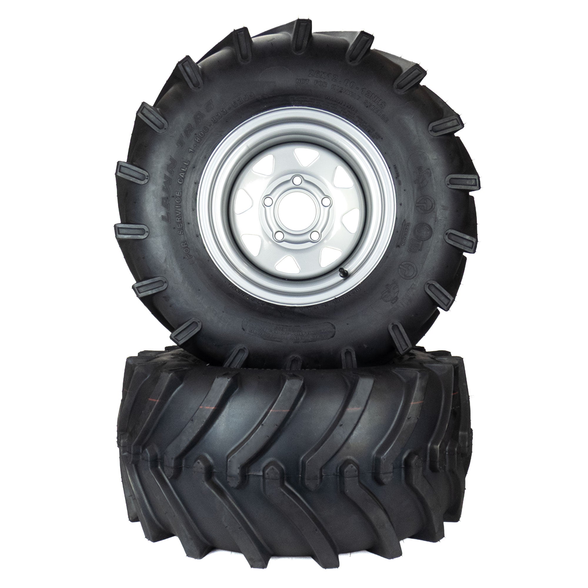 Aggressive Tire Assemblies 26x12.00-12 Fits Hustler Super Z 66