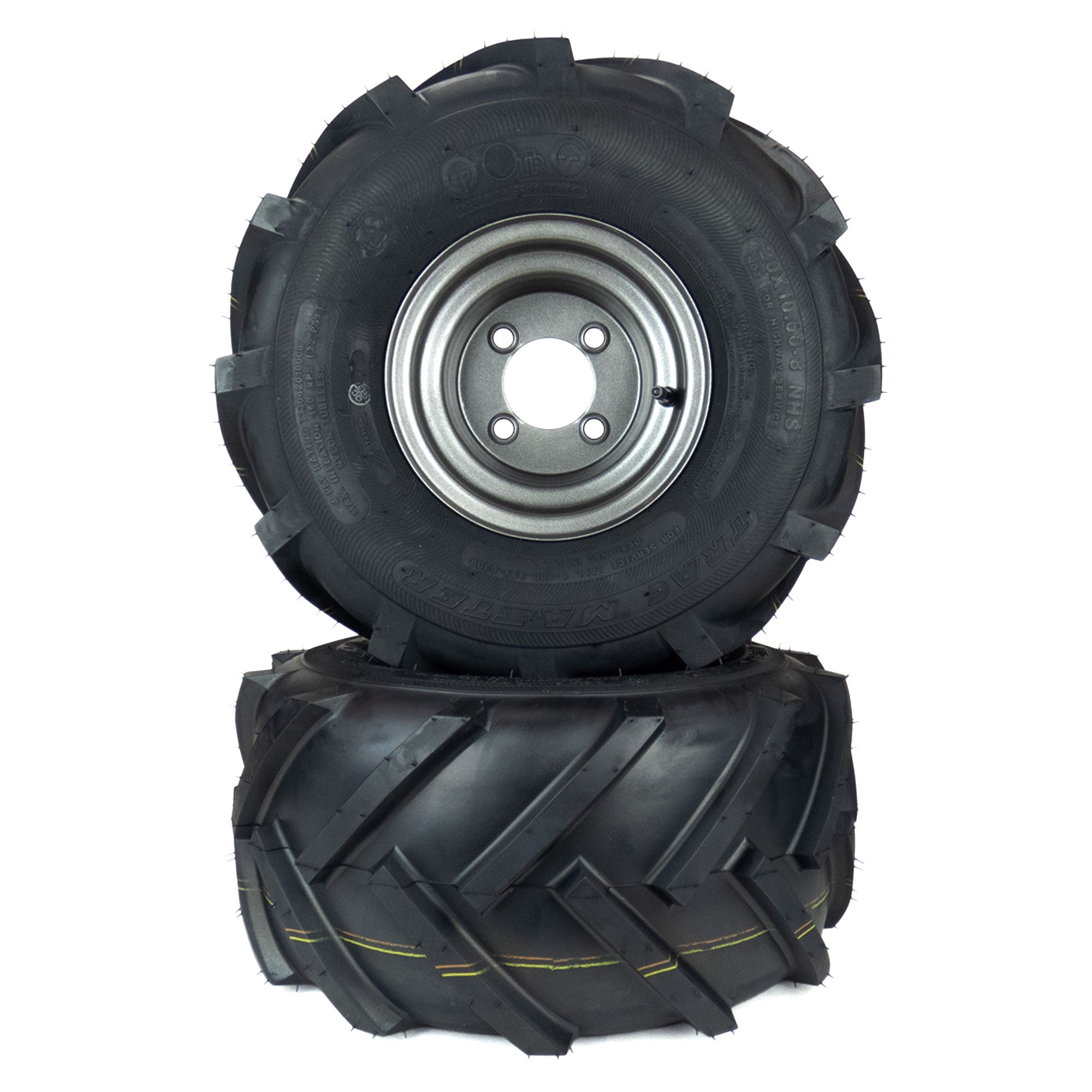 2) Aggressive Tire Assemblies 20x10.00-8 Fits Gravely ZTX 52