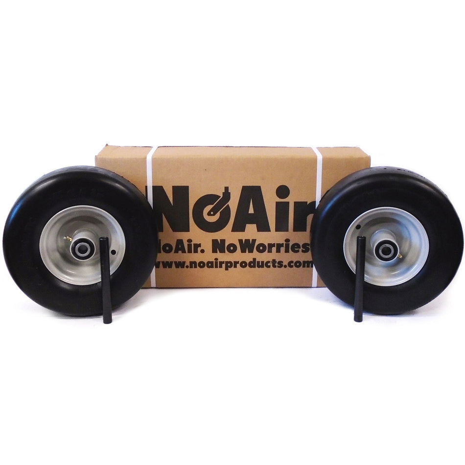 NoAir® (2) Gravely Flat Free Wheel Assemblies 13x6.50-6 Light Gray Repl 07100235 PT 100