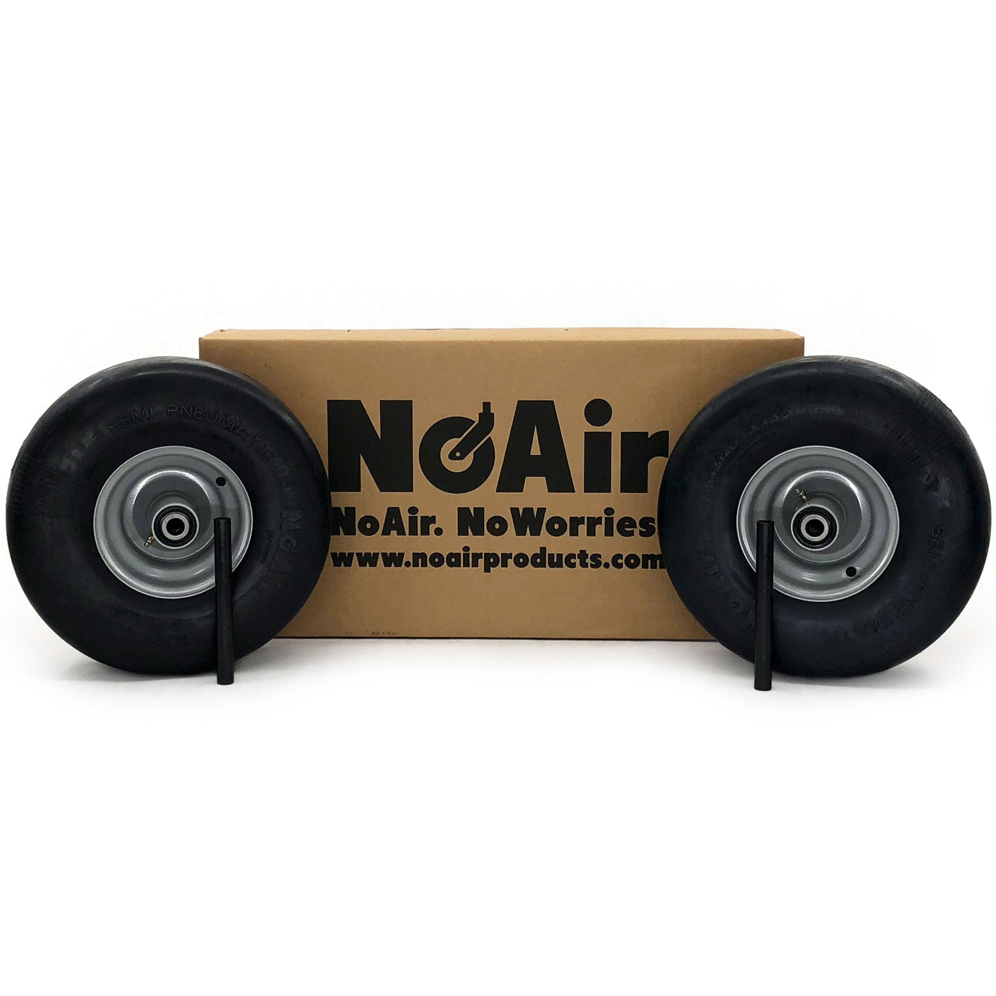 NoAir® (2) Flat Free Tire Assemblies 15x6.00-6 Fits Dixie Chopper
