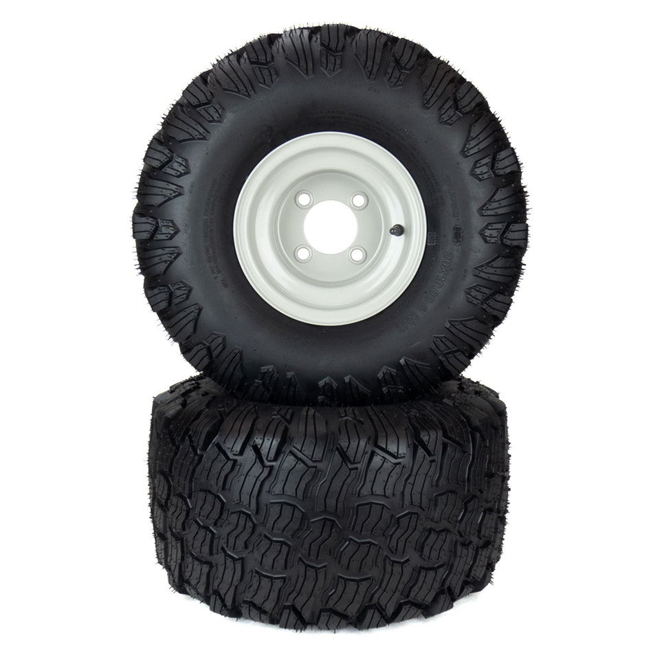 (2) Reaper Turf Tire Assemblies 20x10.00-8 Fits Gravely Ariens ZT XL Zoom 48" 54" 07100513