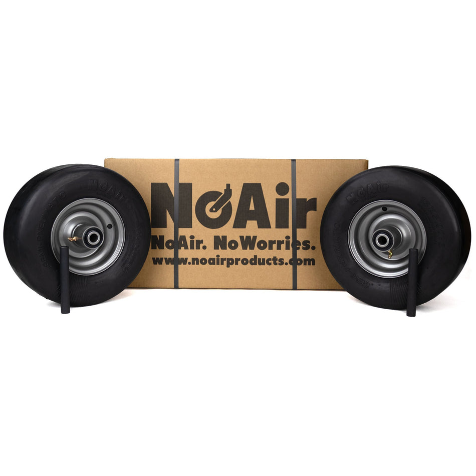 NoAir® (2) Flat Free Tire Assemblies 13x5.00-6 Compatible with Gravely Pro Turn Compact Pro 34 Compact Pro 44 and ZT HD 07101111
