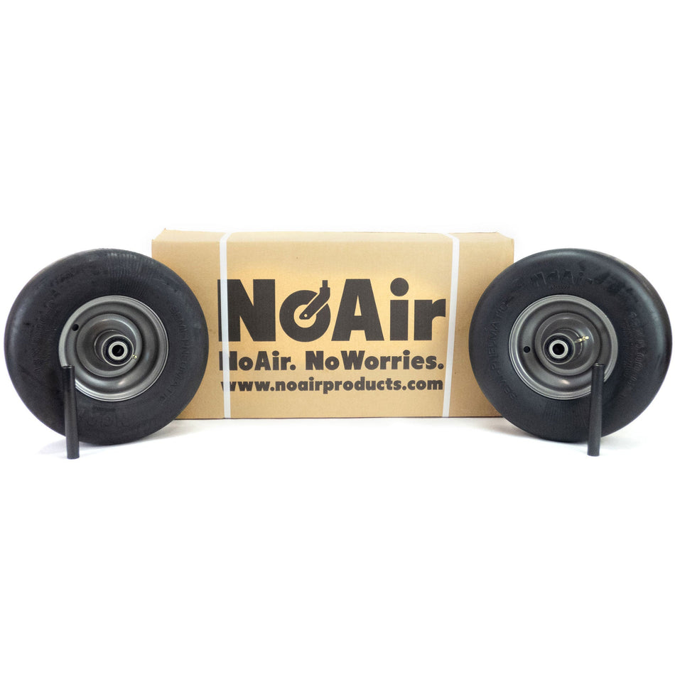 NoAir® (2) Gravely Ariens Flat Free Wheel Assemblies 13x5.00-6 Dark Gray Repl 07101111