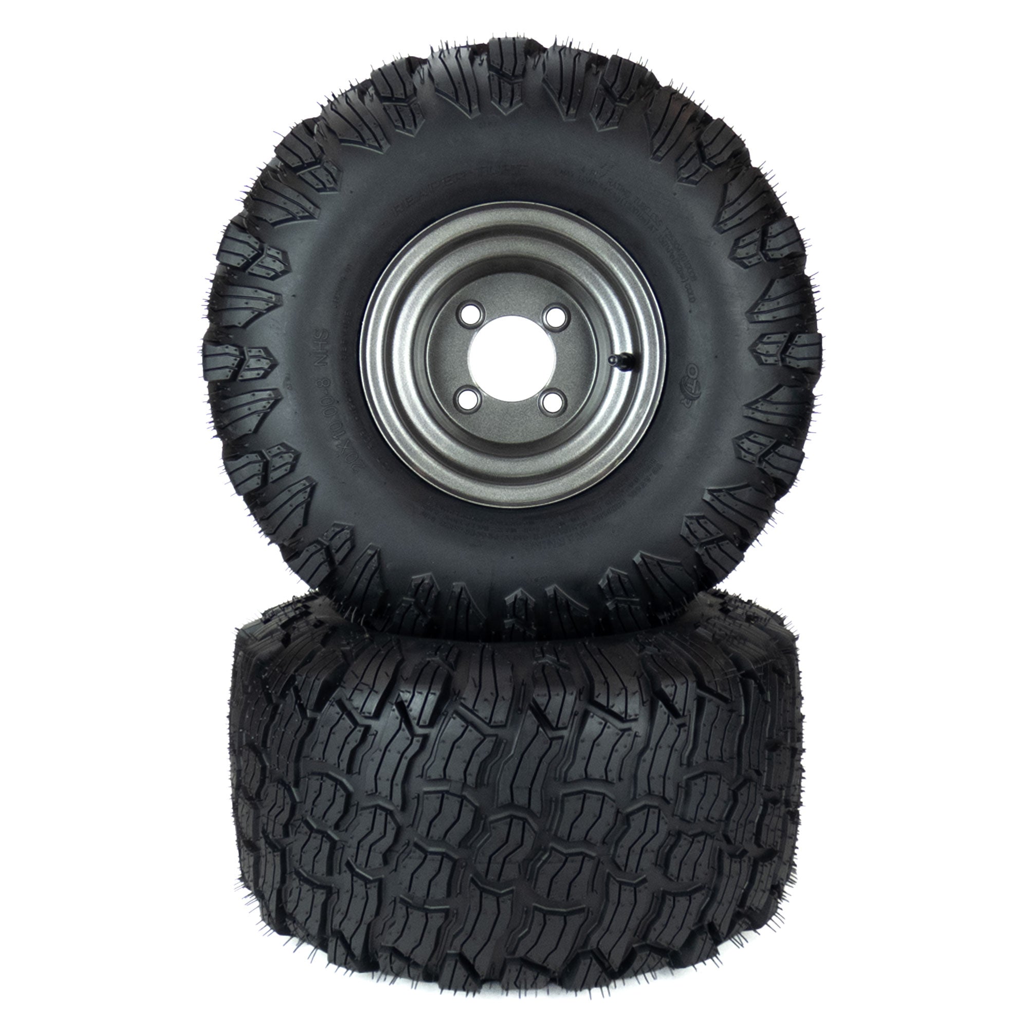 2) Reaper Turf Tire Assemblies 20x10.00-8 Fits Gravely ZTX 52