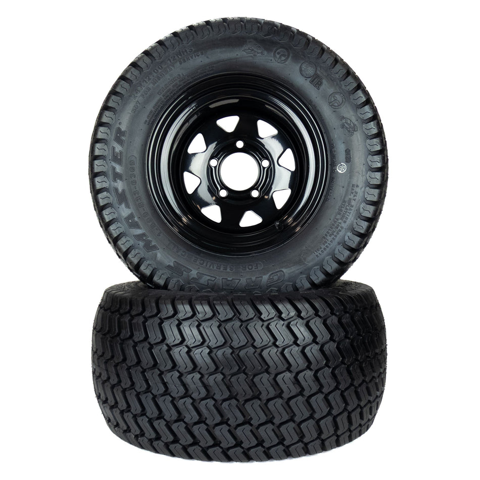 (2) Turf Tire Assemblies 24x12.00-12 Fits Gravely Pro-Turn 300 07101511