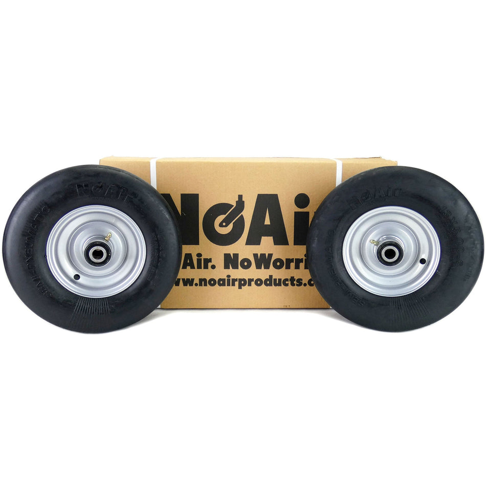NoAir® (2) Hustler Flat Free Wheel Assemblies 13x5.00-6 Fits Raptor SD, Fastrak 605038