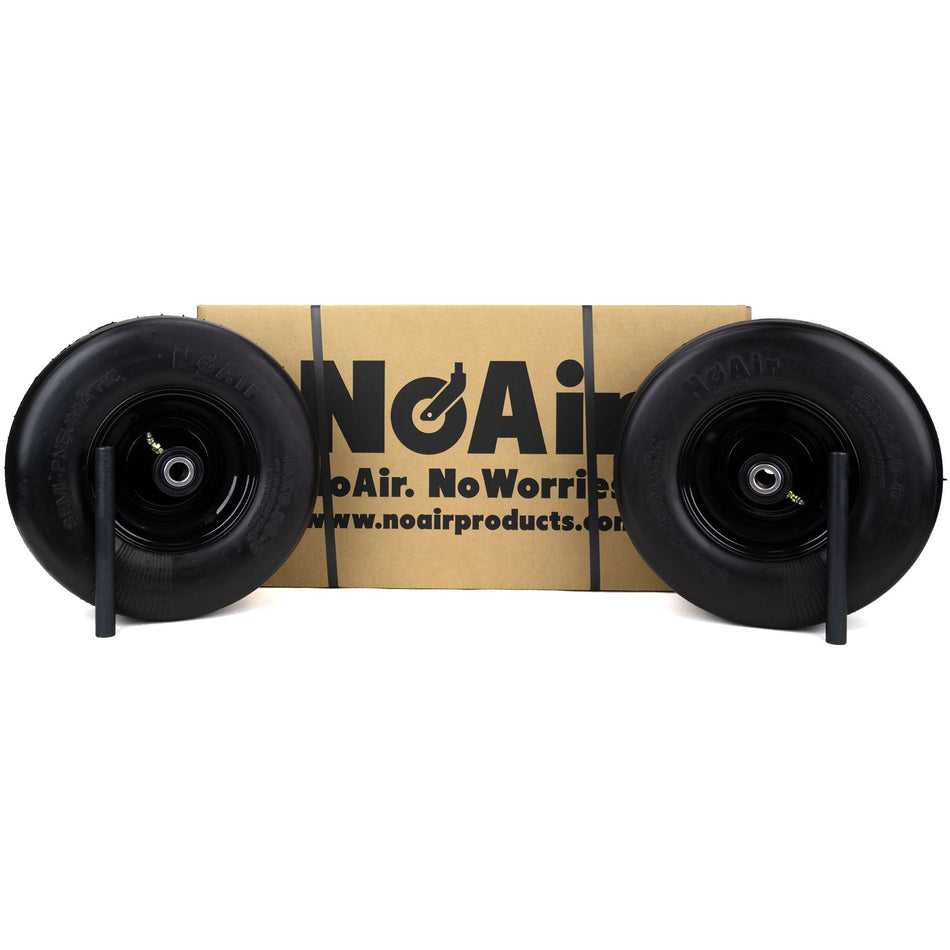 NoAir® (2) Flat Free Tire Assemblies 13x6.50-6 Compatible with Cub Cadet Ultima ZT2 634Z05884