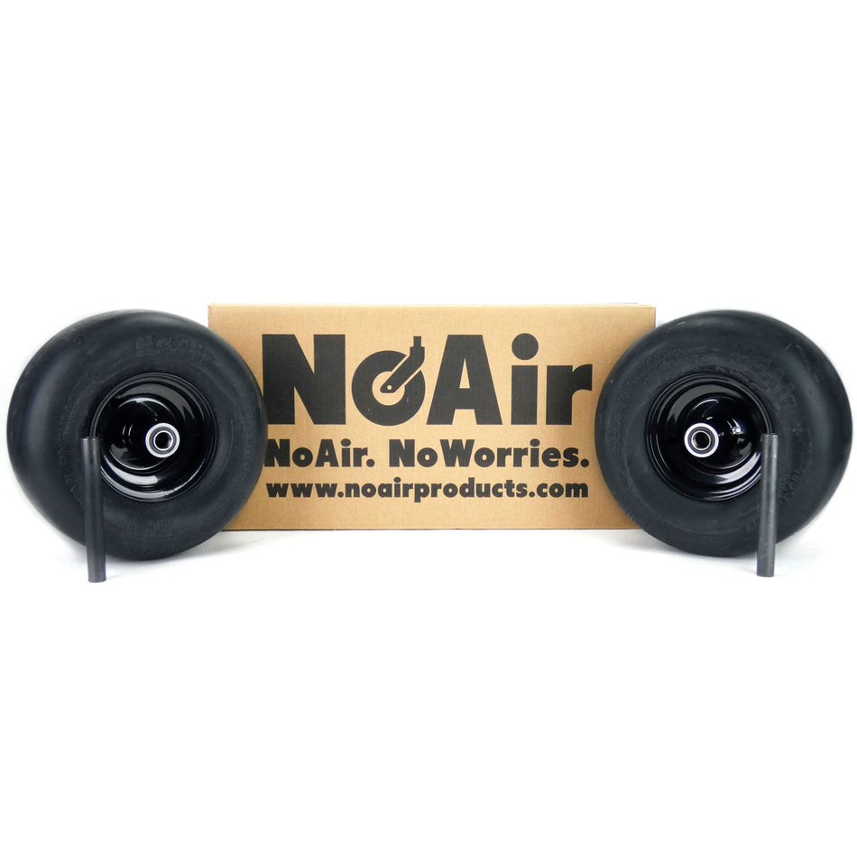 NoAir® (2) Flat Free Wheel Assemblies 11x6.00-5 Compatible With Ariens Gravely ZT X ZT XL 07101423