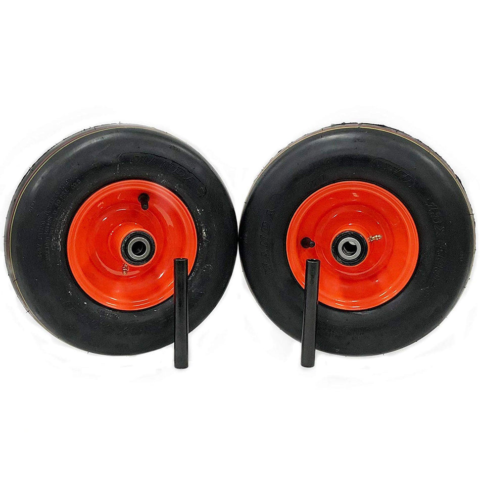 (2) Pneumatic Tire Assemblies 13x5.00-6 Fits Kubota Z411KW Z421KW K3091-18020