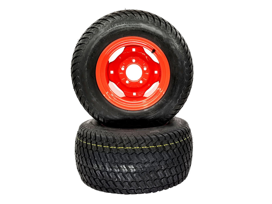 (2) Turf Wheel/Tire Assemblies 24x12.00-12 Fits Kubota BX Series K2511-17100