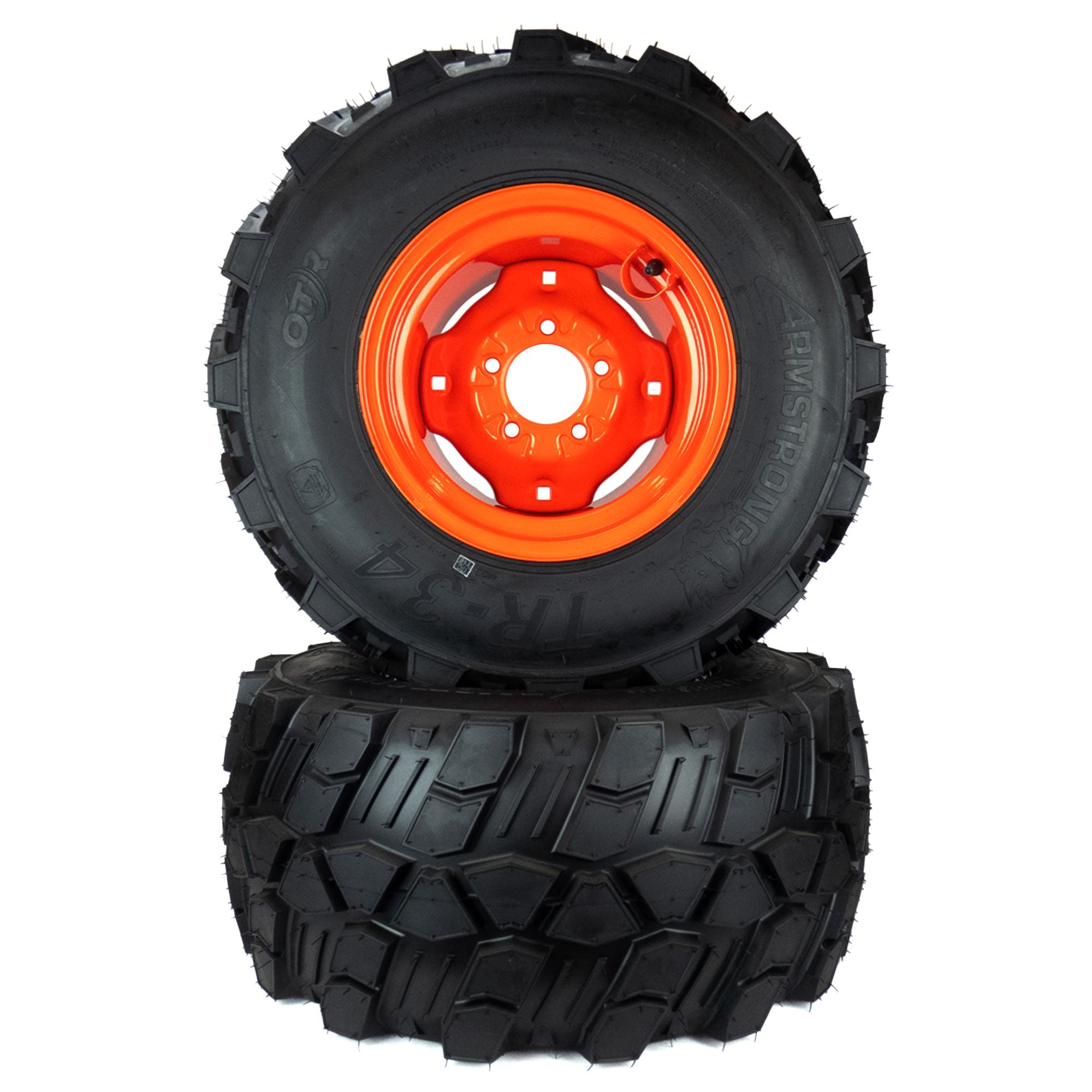 2) Aggressive Tire Assemblies 26x12.00-12 Fits Kubota BX Series
