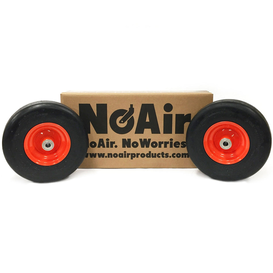 NoAir® (2)Kubota Flat Free Wheel Assemblies 11x4.00-5 Fits Z100 Series Part K3011-18020