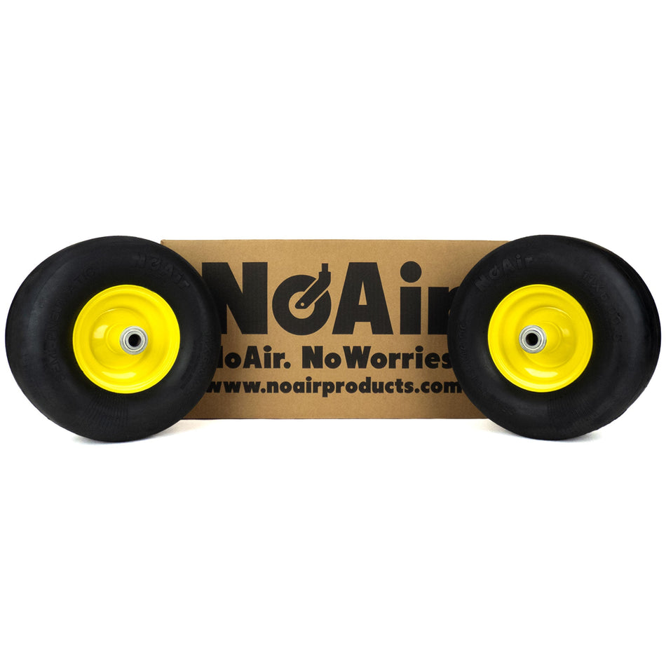 NoAir® (2) Flat Free Tire Assemblies 11x6.00-5 Fits John Deere Z300 Series ZTrak 42" 48" AUC18343 UC29107