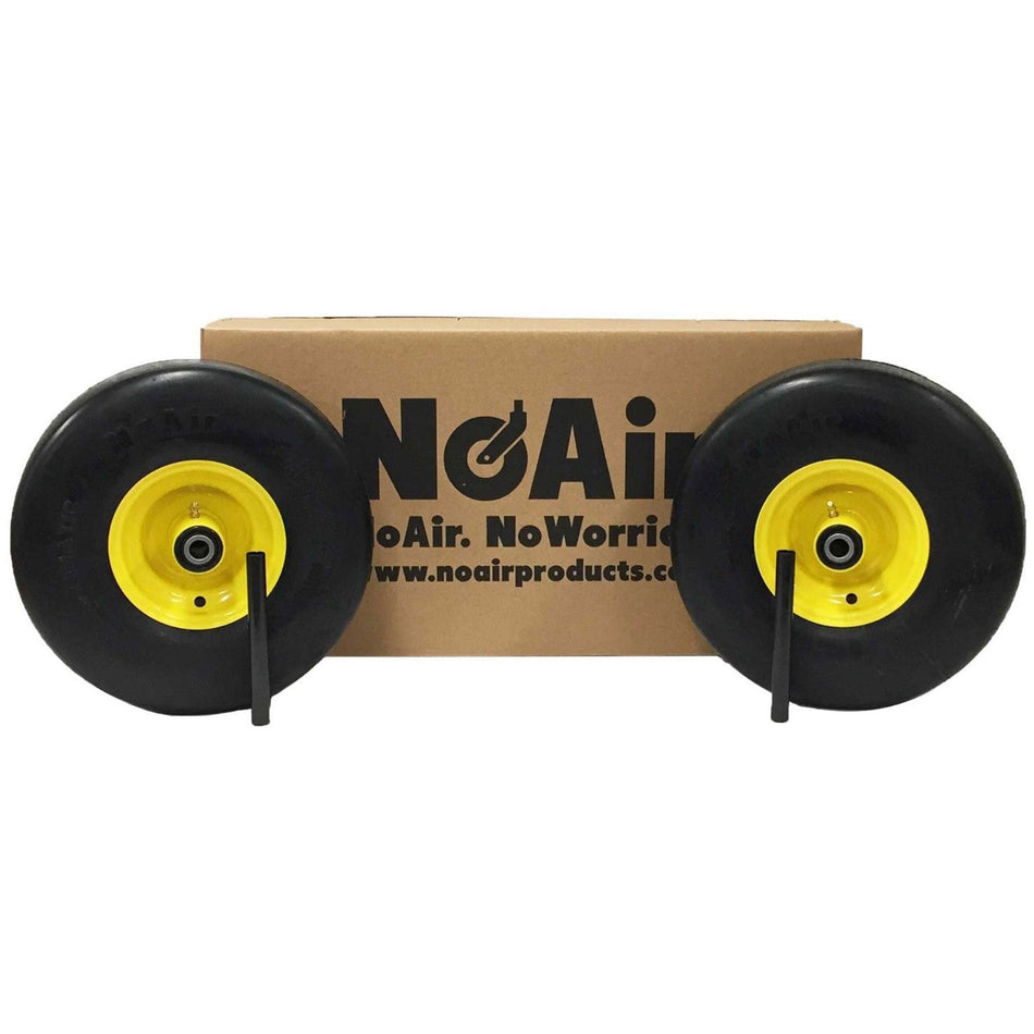 NoAir® (2) Flat Free Wheel Assemblies fits John Deere 15x6.00-6 ZTrak TCA21693