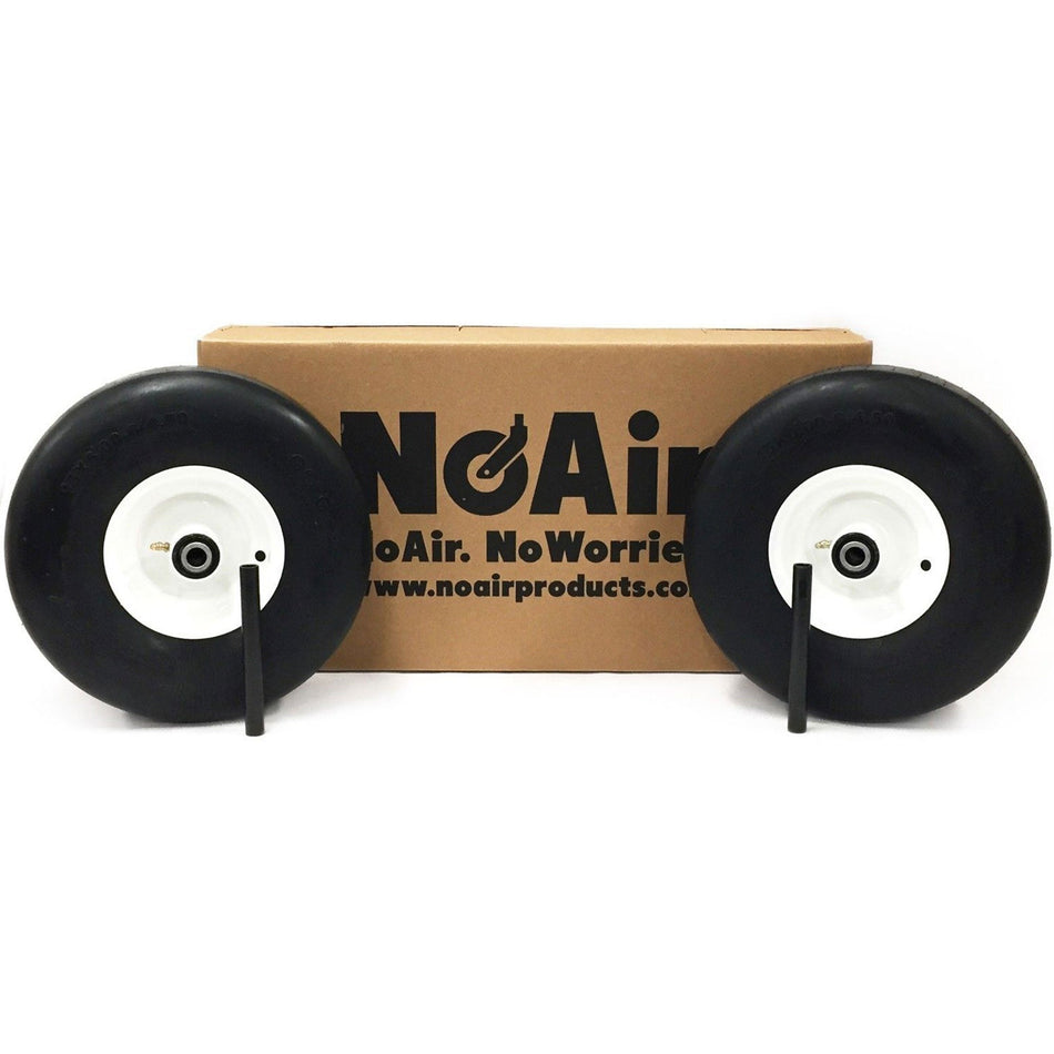 NoAir® (2) Kubota Flat Free Wheel Assemblies 15x6.00-6 ZD21 ZD28 K3111-18020