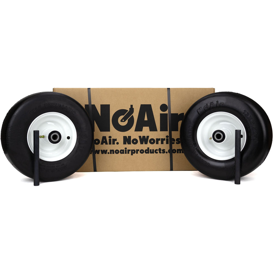 NoAir® (2) Flat Free Tire Assemblies 13x6.50-6 Fits Exmark Radius E S X 126-4860 126-3289