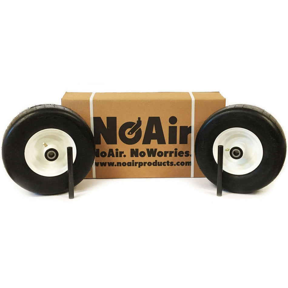 NoAir® (2) Exmark Flat Free Wheel Assemblies 13x6.50-6 Lazer Z Repl 103-0069 103-0065
