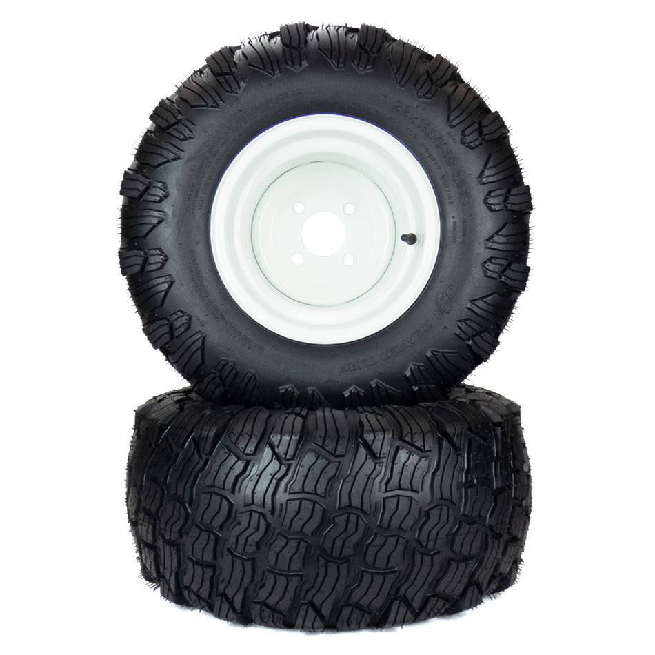 (2) Reaper Turf Tire Assemblies 22x11.00-10 Fits Country Clipper XLT Challenger D3881