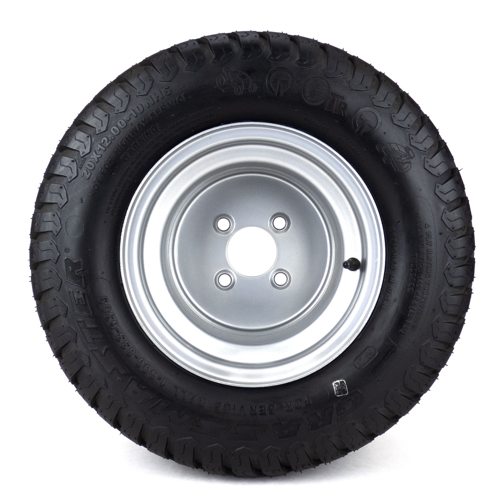 1) Turf Tire Assembly 20x12.00-10 Fits Hustler Fastrak Raptor SD