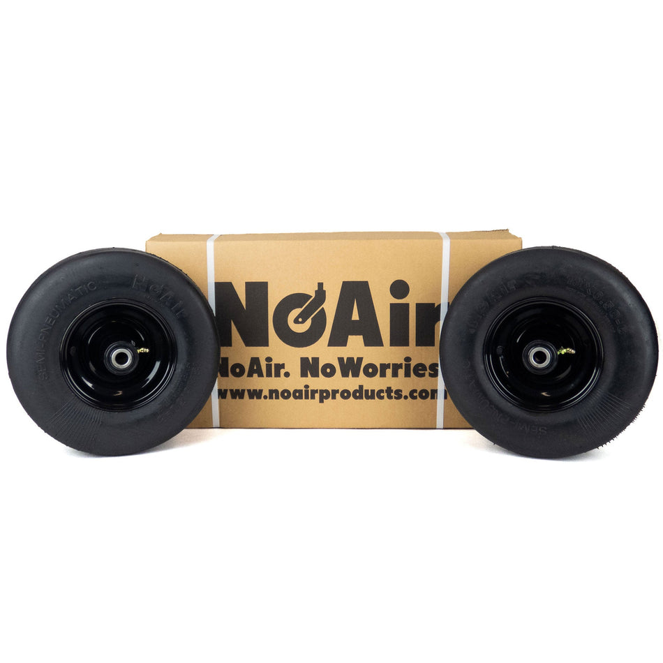 NoAir® (2) Flat Free Wheel Assemblies 13x6.50-6 Fits Wright 72460028