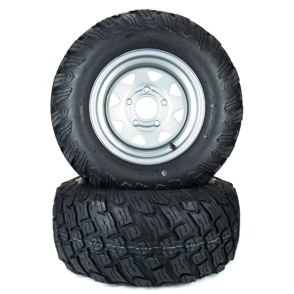 (2) Reaper Turf Tire Assemblies 24x9.50-12 Fits Hustler X-ONE 52" & 54" 604106