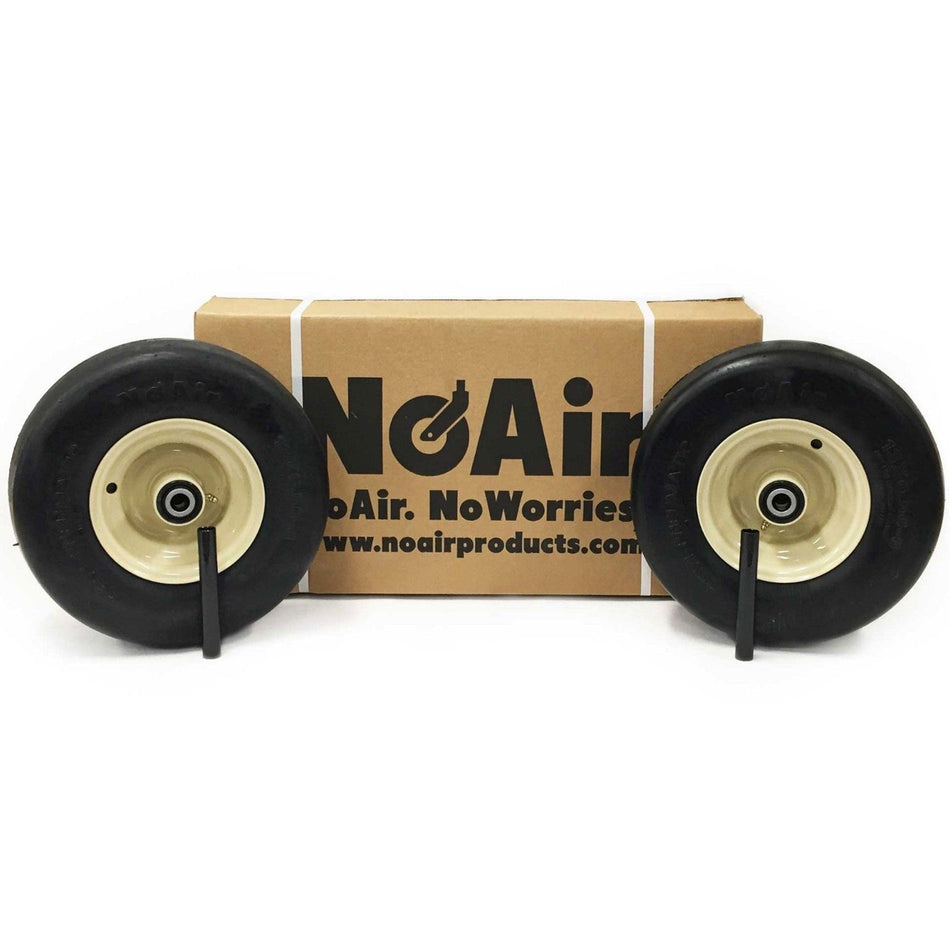 NoAir® (2) Flat Free Wheel Assemblies 13x6.50-6 Compatible With Grasshopper 200 300 400 483865