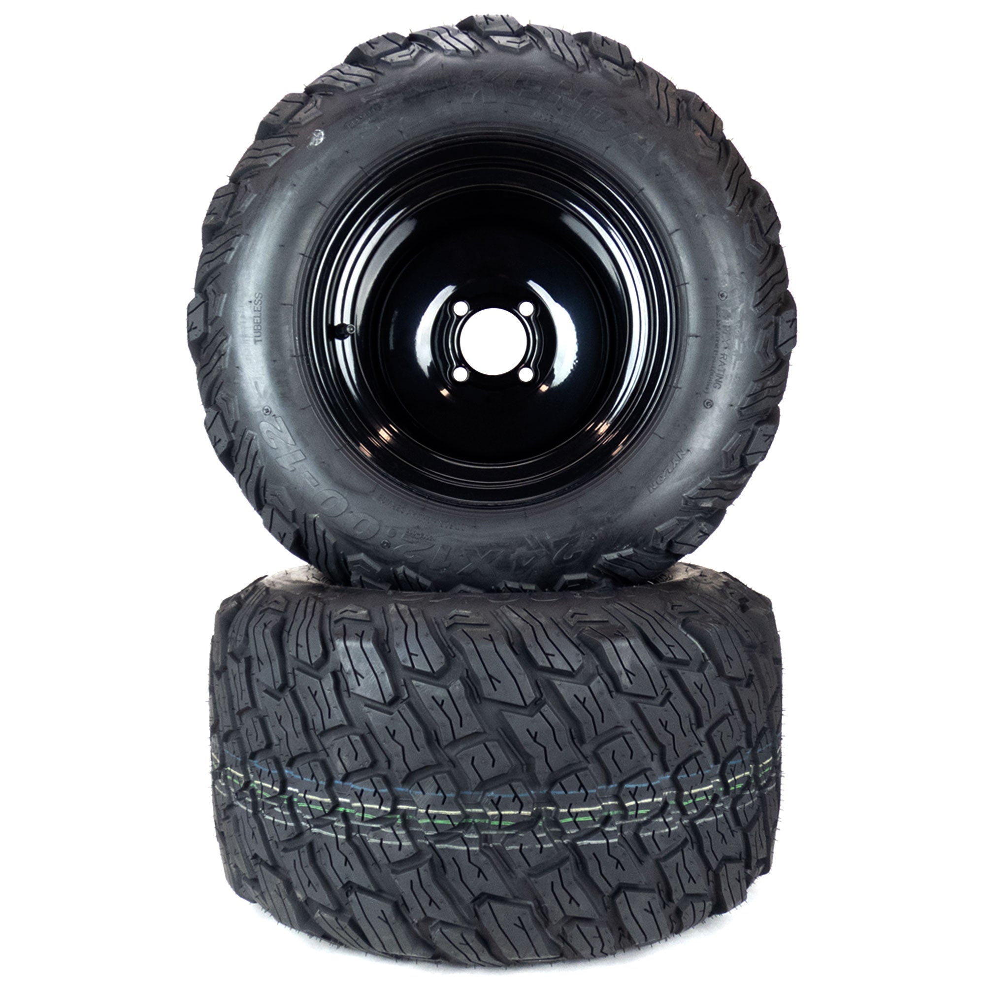 (2) Wide Stance Reaper Turf Tire Assemblies 24x12.00-12 Fits Scag Patr ...