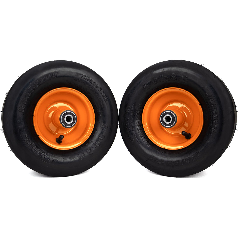 (2) Pneumatic Tire Assemblies 11x6.00-5 Compatible with Scag EVZ and Liberty Z 48" 52" 485939 485941 485940