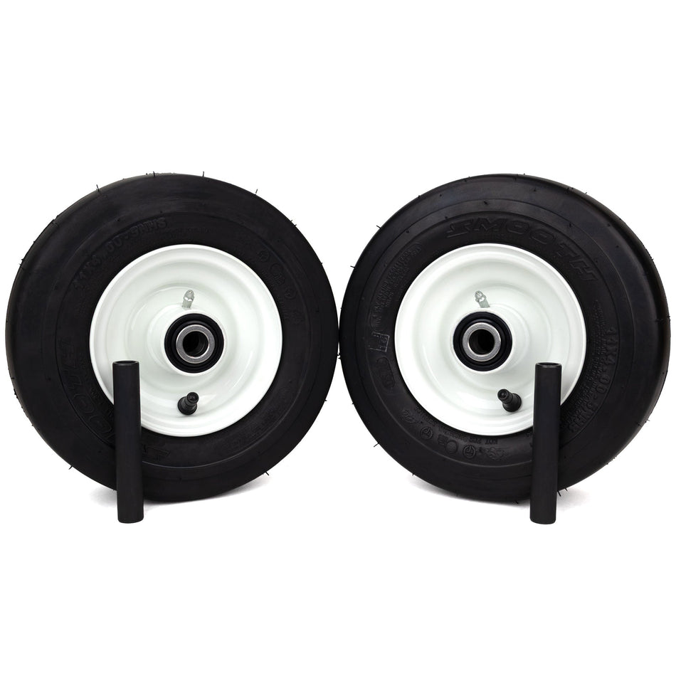 (2) Pneumatic Tire Assemblies 11x4.00-5 Compatible with Encore Arrow and Arrow XP 46" and Rage 32" 36" 48" 52" 5002100 5002101 5002102