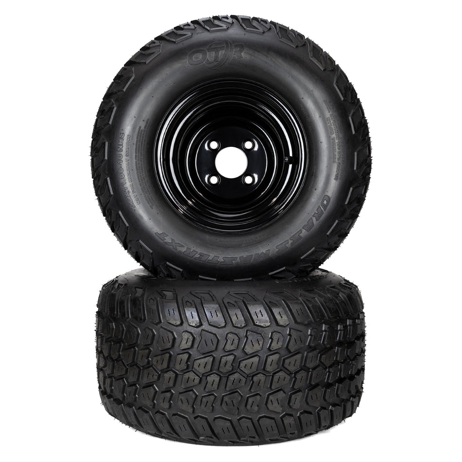 (2) Grassmaster XT Tire Assemblies 22x11.00-10 Fits Gravely Ariens HD ZX Apex Zenith 52" 60" 79110700