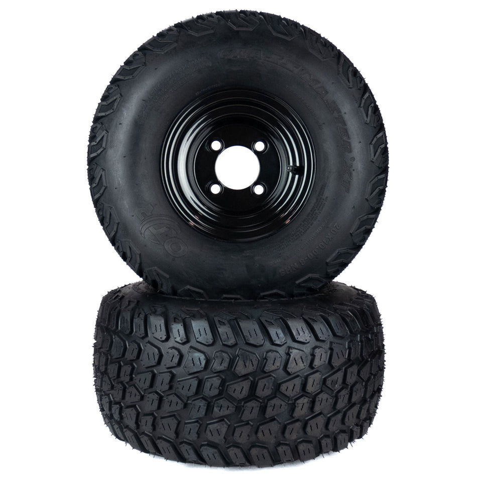 (2) Grassmaster XT Tire Assemblies 20x10.00-8 Fits Wright Stander X 48" 52" 61" 72410045