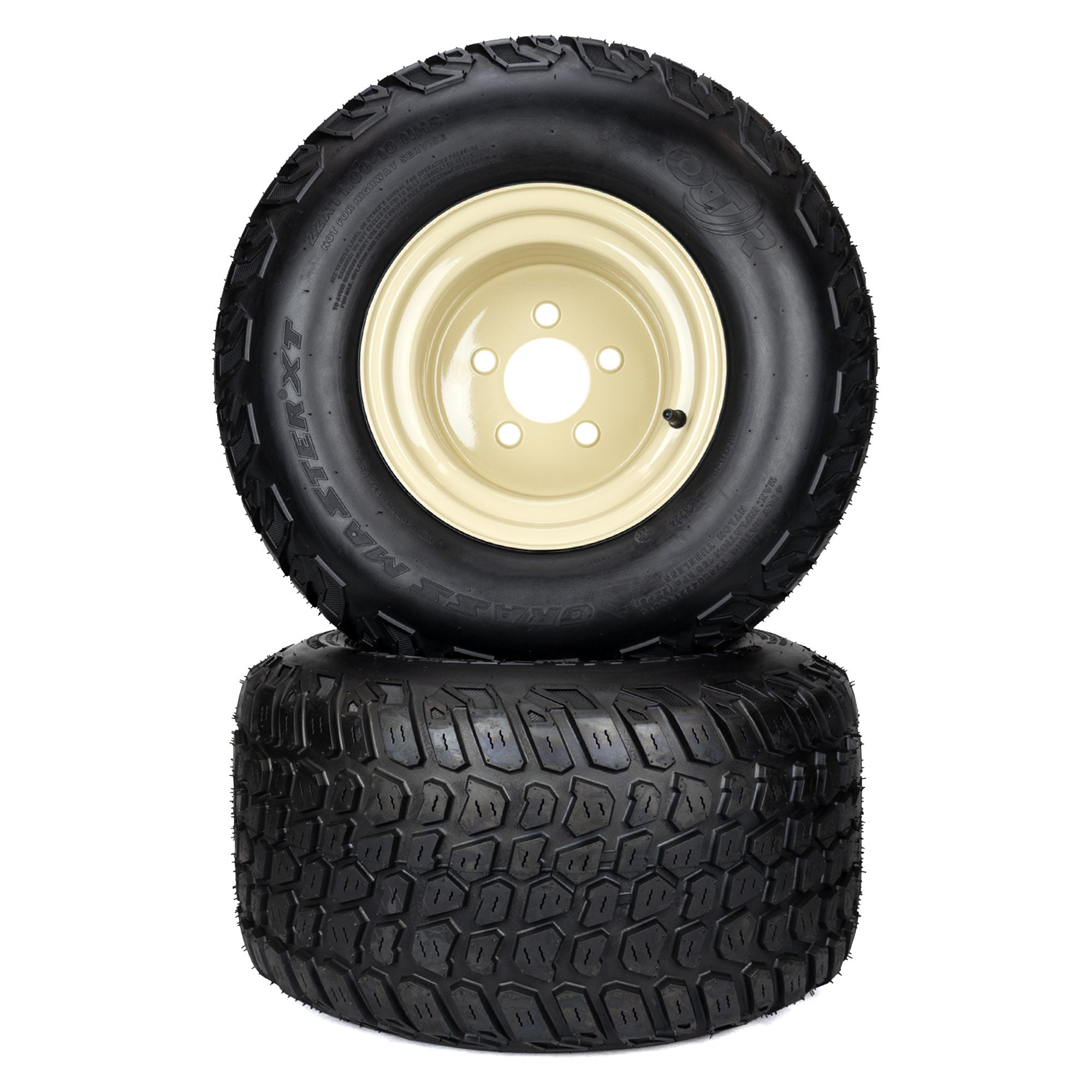 2) Grassmaster XT Tire Assemblies 22x11.00-10 Fits Grasshopper 700