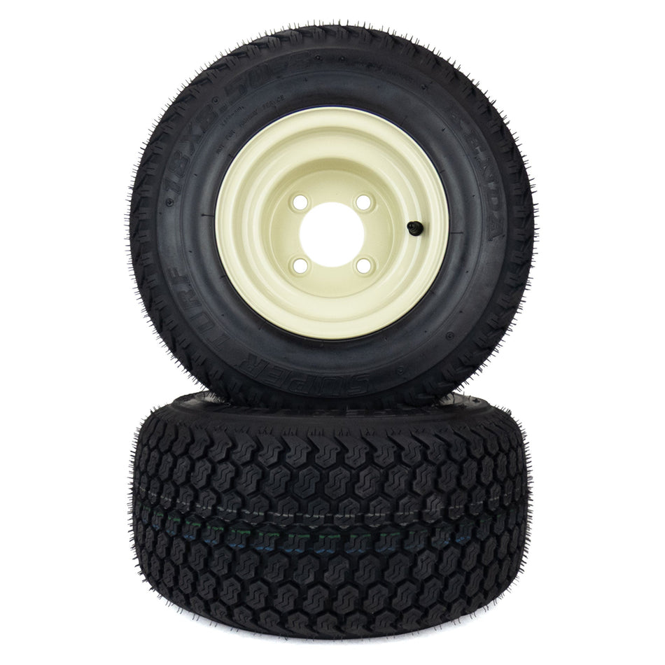 (2) Super Turf Tire Assemblies 18x8.50-8 Fits Cub Cadet RZT 42" 46" 634-04293