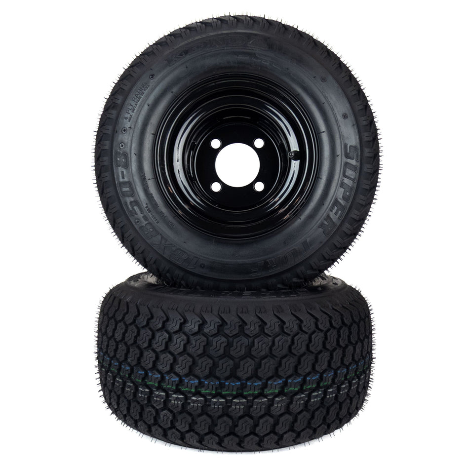 (2) Super Turf Tire Assemblies 18x8.50-8 Fits BigDog Alpha 42" 52" 604963