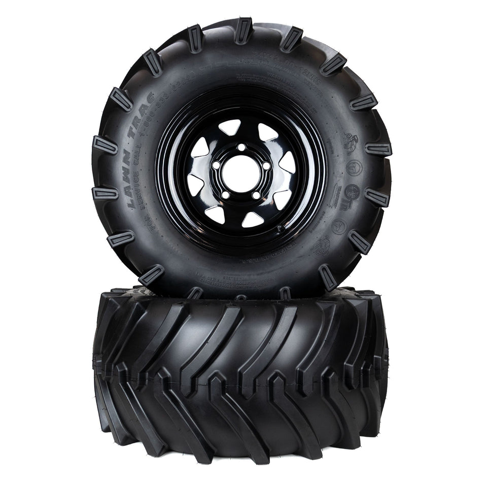 (2) Aggressive Tire Assemblies 24x12.00-12 Fits Gravely Pro-Turn 300 07101511