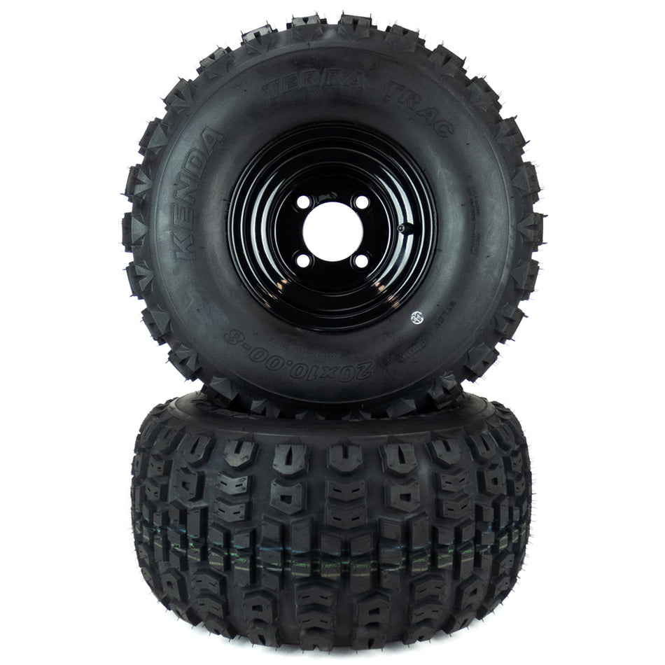 (2) All Terrain Tire Assemblies 20x10.00-8 Fits Gravely Ariens ZT XL 48" 52" 60" ZTX Stealth 52" Ikon Onyx 52" 07101426