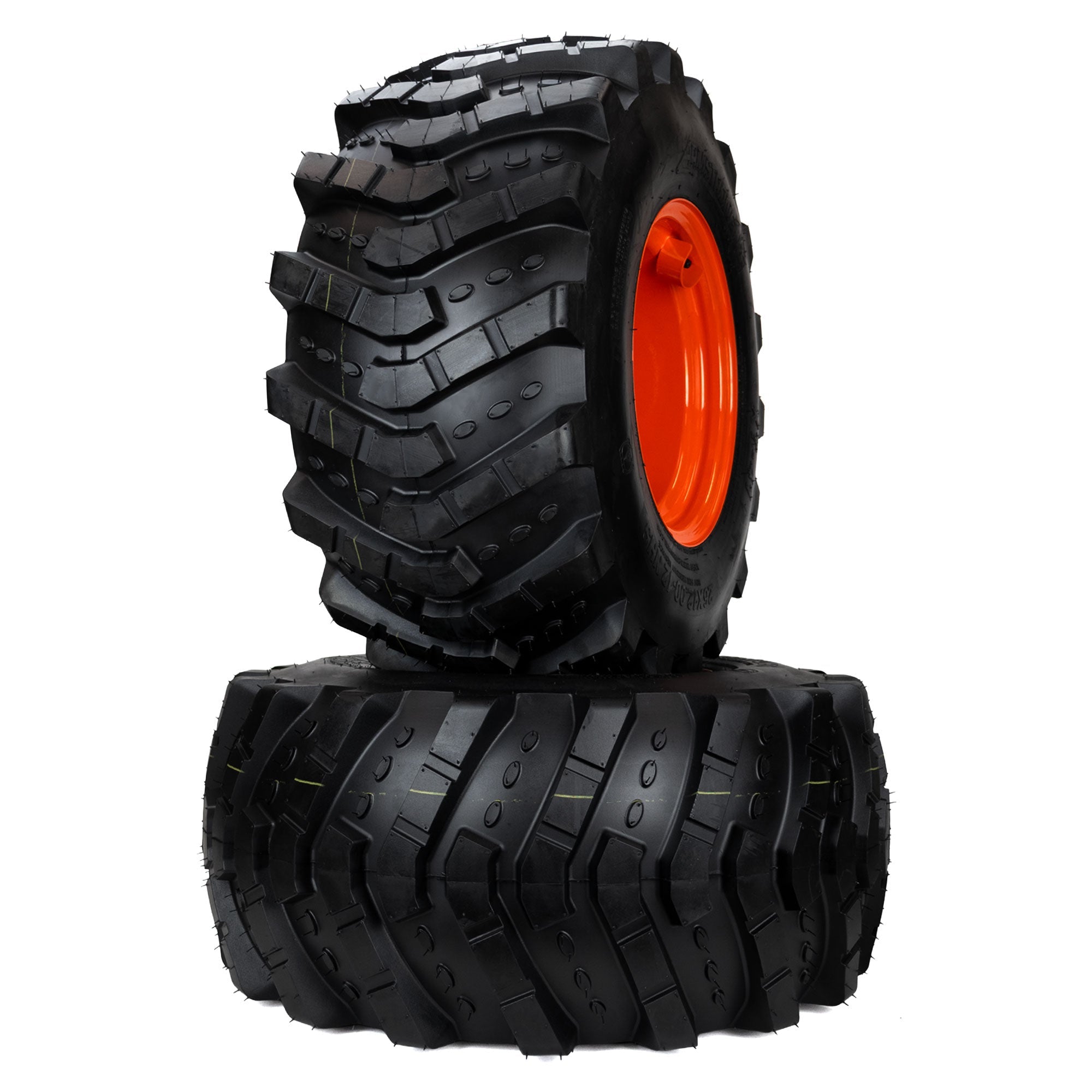 2) Aggressive Tire Assemblies 26x12.00-12 Fits Kubota BX Series