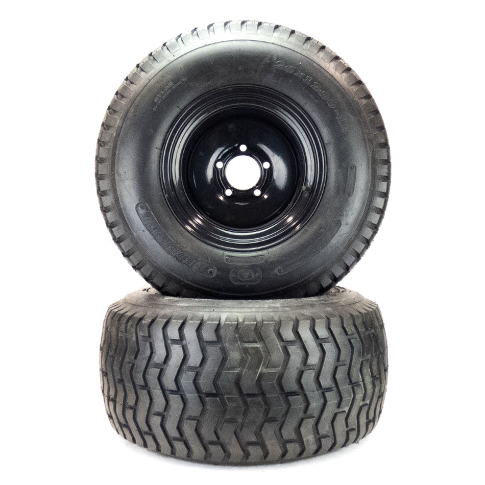 (2) Turf Saver Tire Assemblies 26x12.00-12 Fits Bad Boy Renegade 022-4090-00