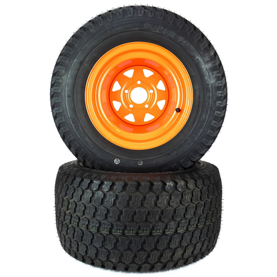 (2) Super Turf Tire Assemblies 24x12.00-12 Fits Scag Cheetah 484024 - 484023