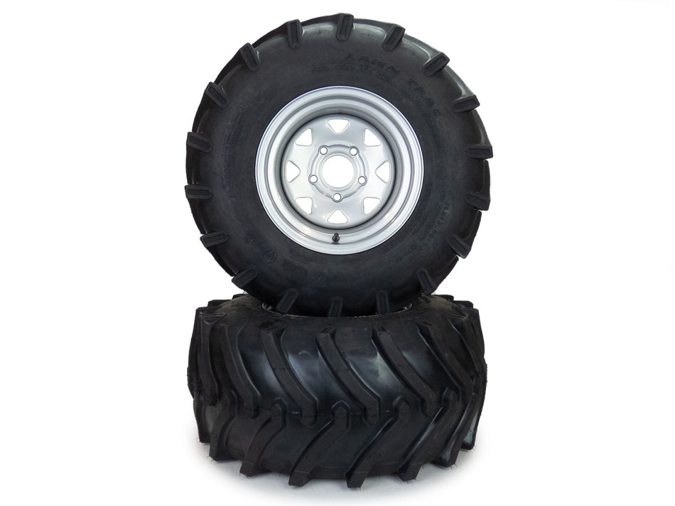 (2) Lawn Trac Tire Assemblies 26x12.00-12 Fits Hustler Super 104 Replaces 603928