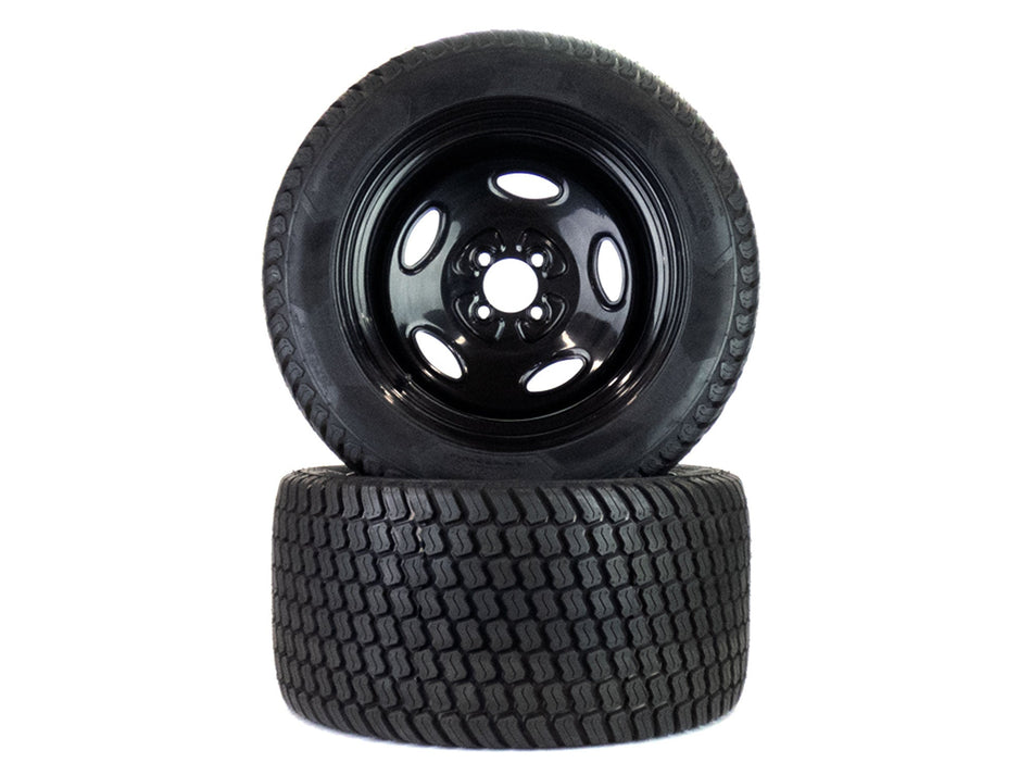 (2) Flat Free Turf Tire Assemblies 26x12.00-12 Compatible With Hustler Super Z 60" 66" 72"